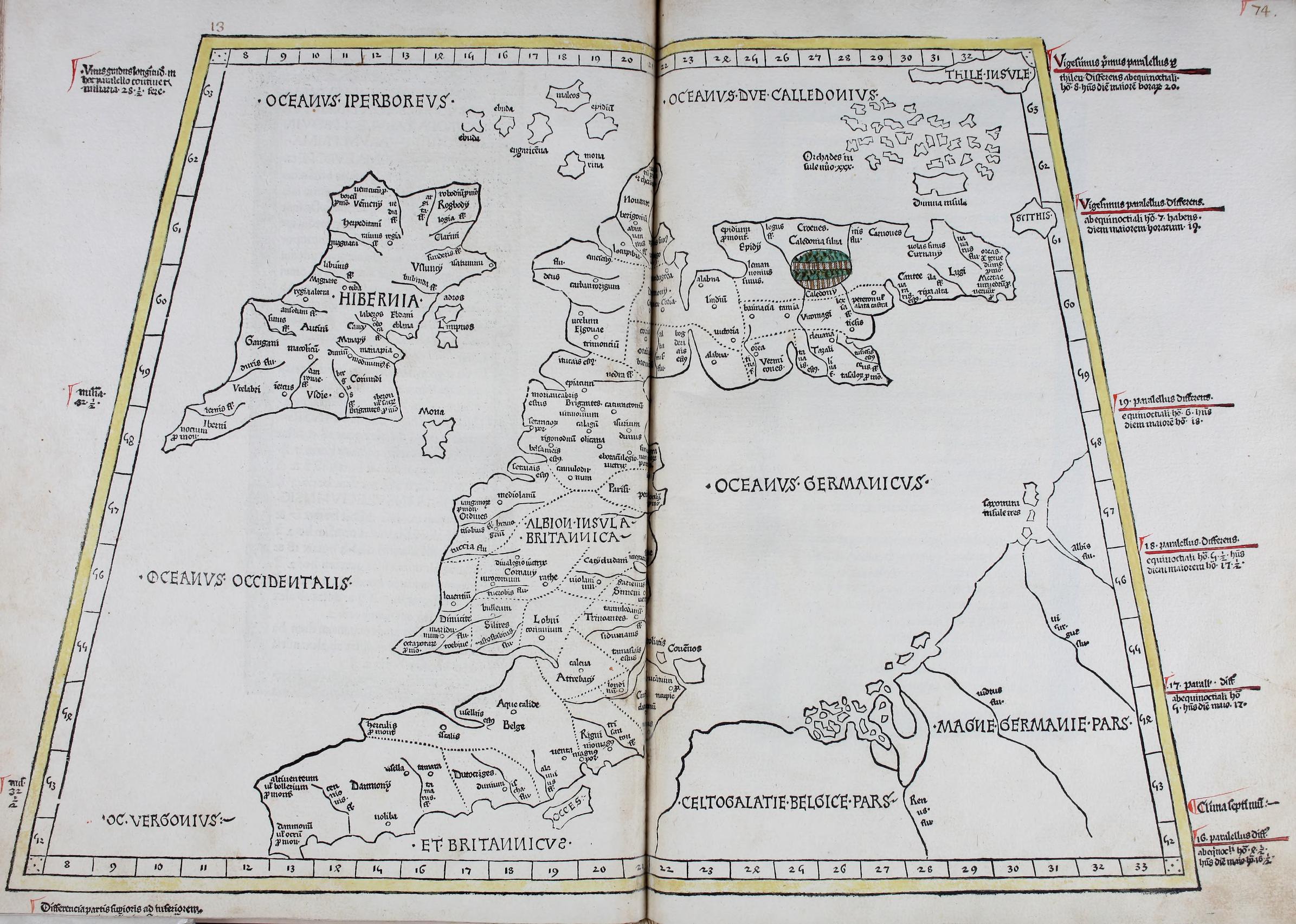 Ptolemaic map of the British Isles