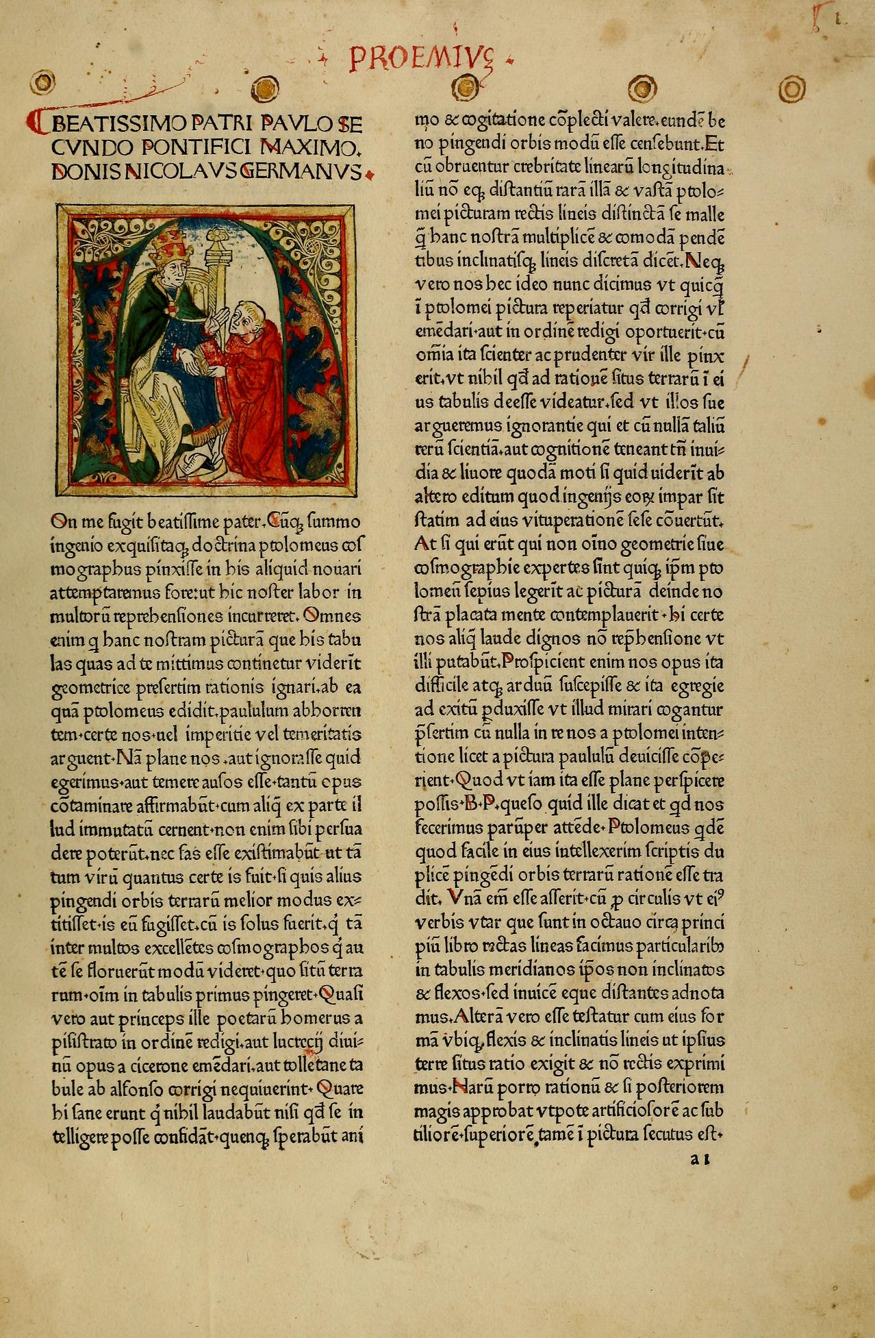 Illuminated opening of the Proemium