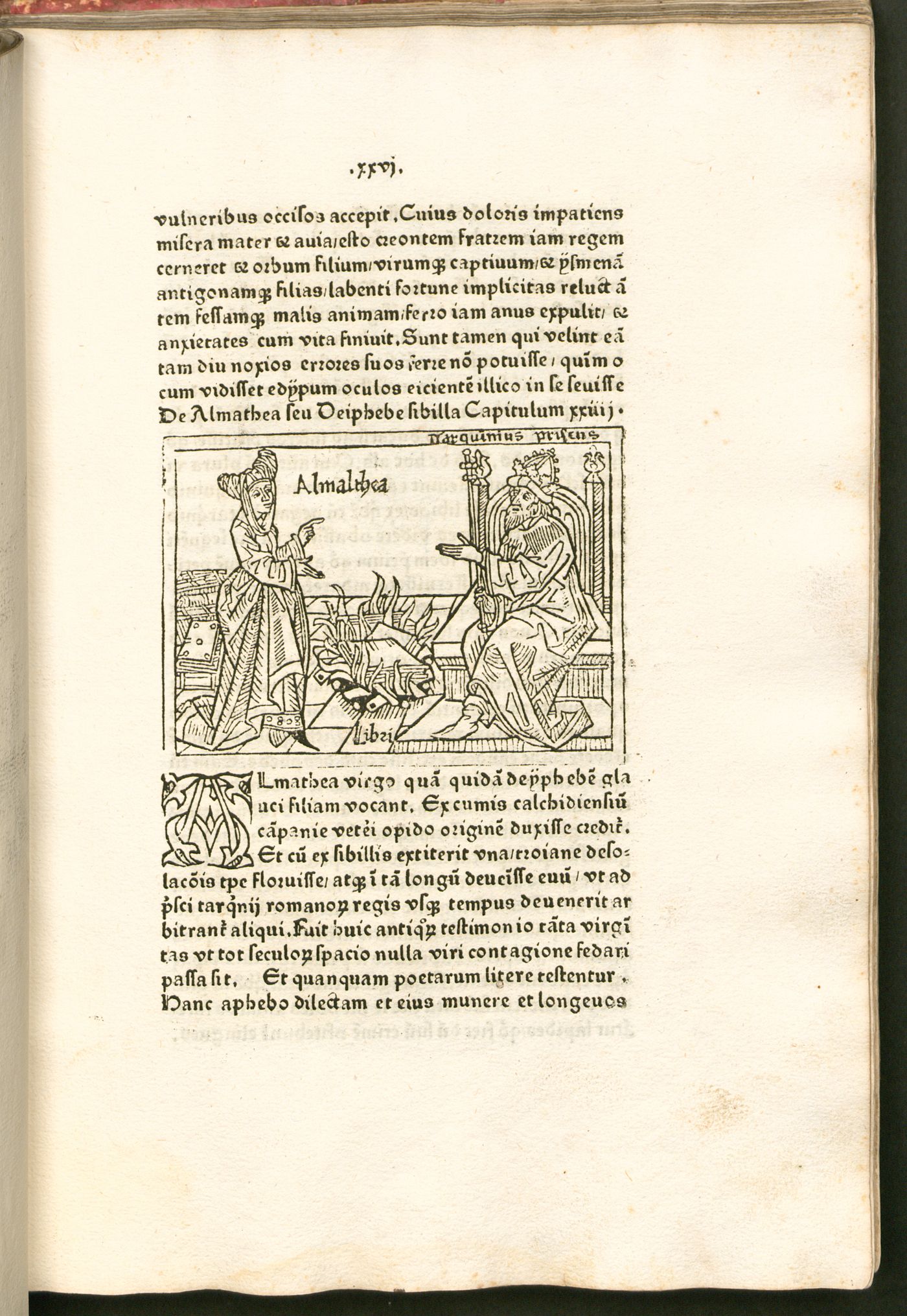 Woodcut of the sibyl Amalthea