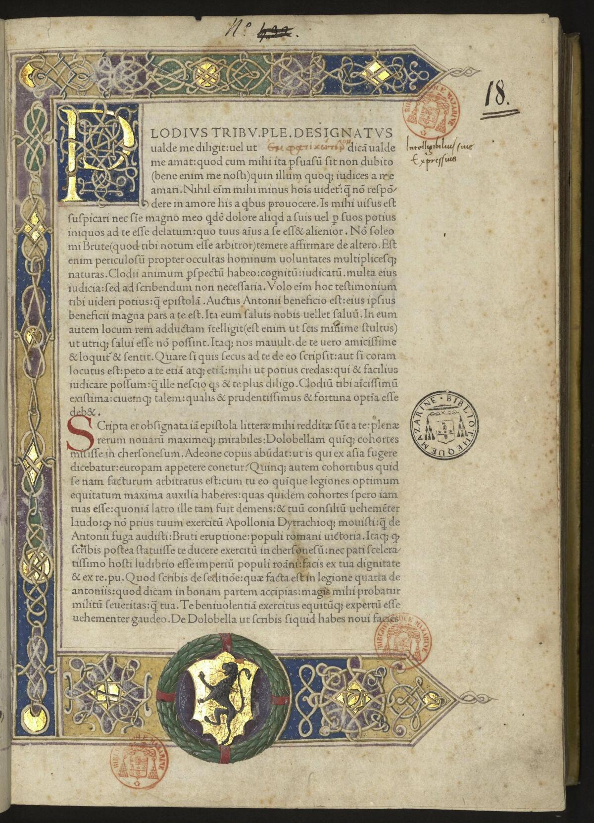 Illuminated opening folio