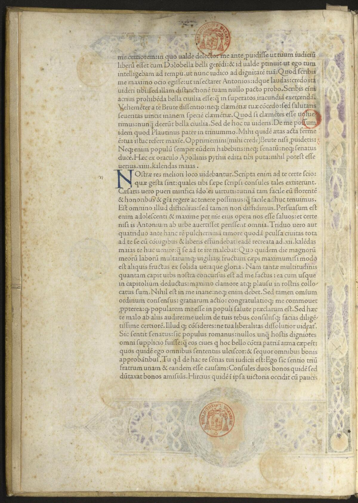 Text page in Jenson's roman type