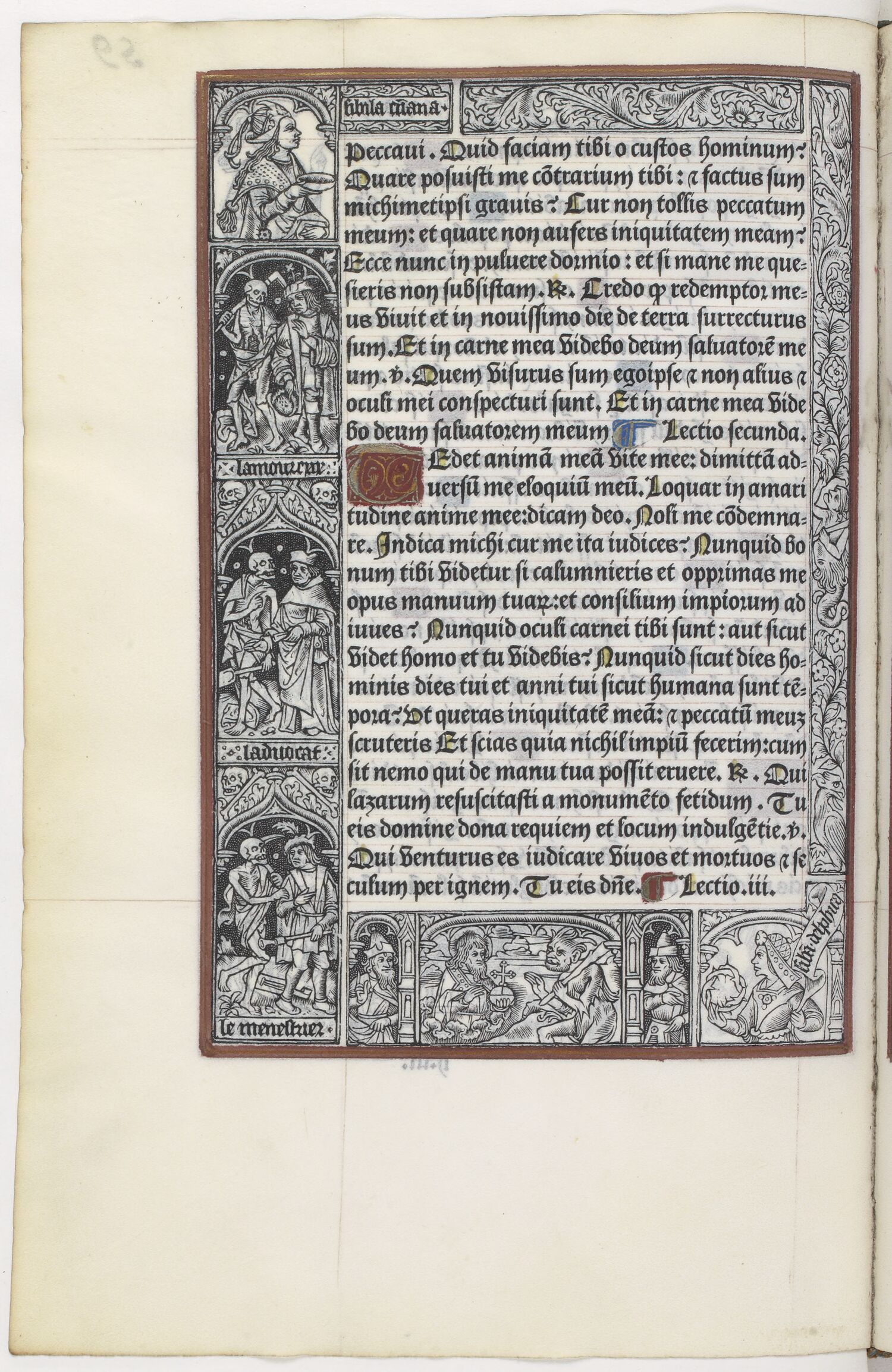 Office of the Dead page with Danse Macabre borders