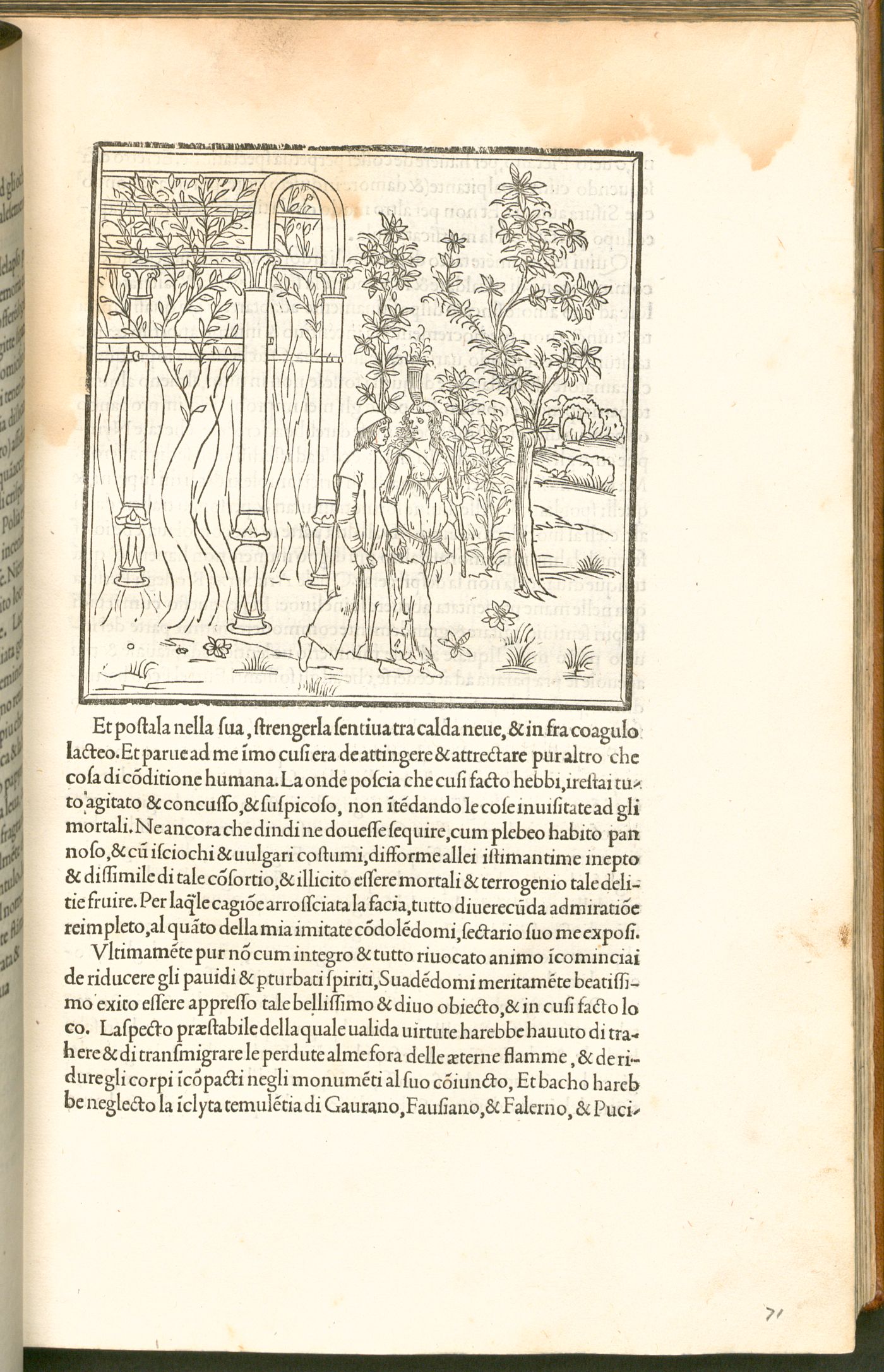 Poliphilo and Polia in a garden