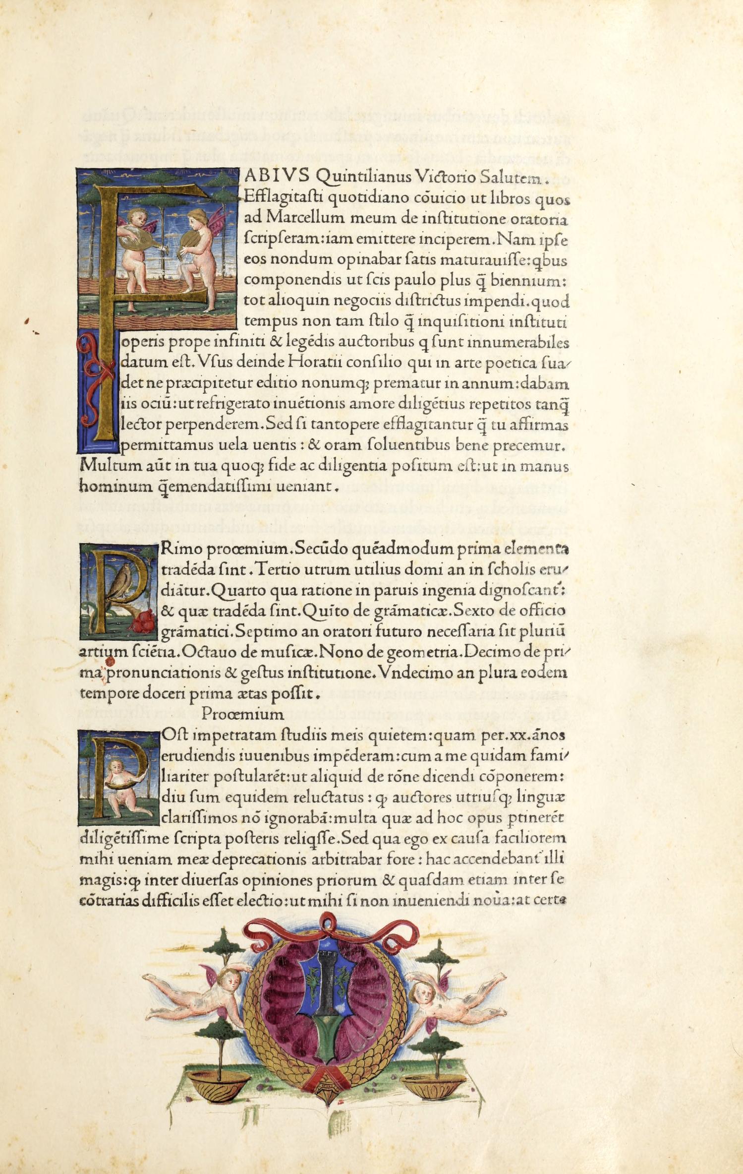 Illuminated opening leaf with Pico Master decoration
