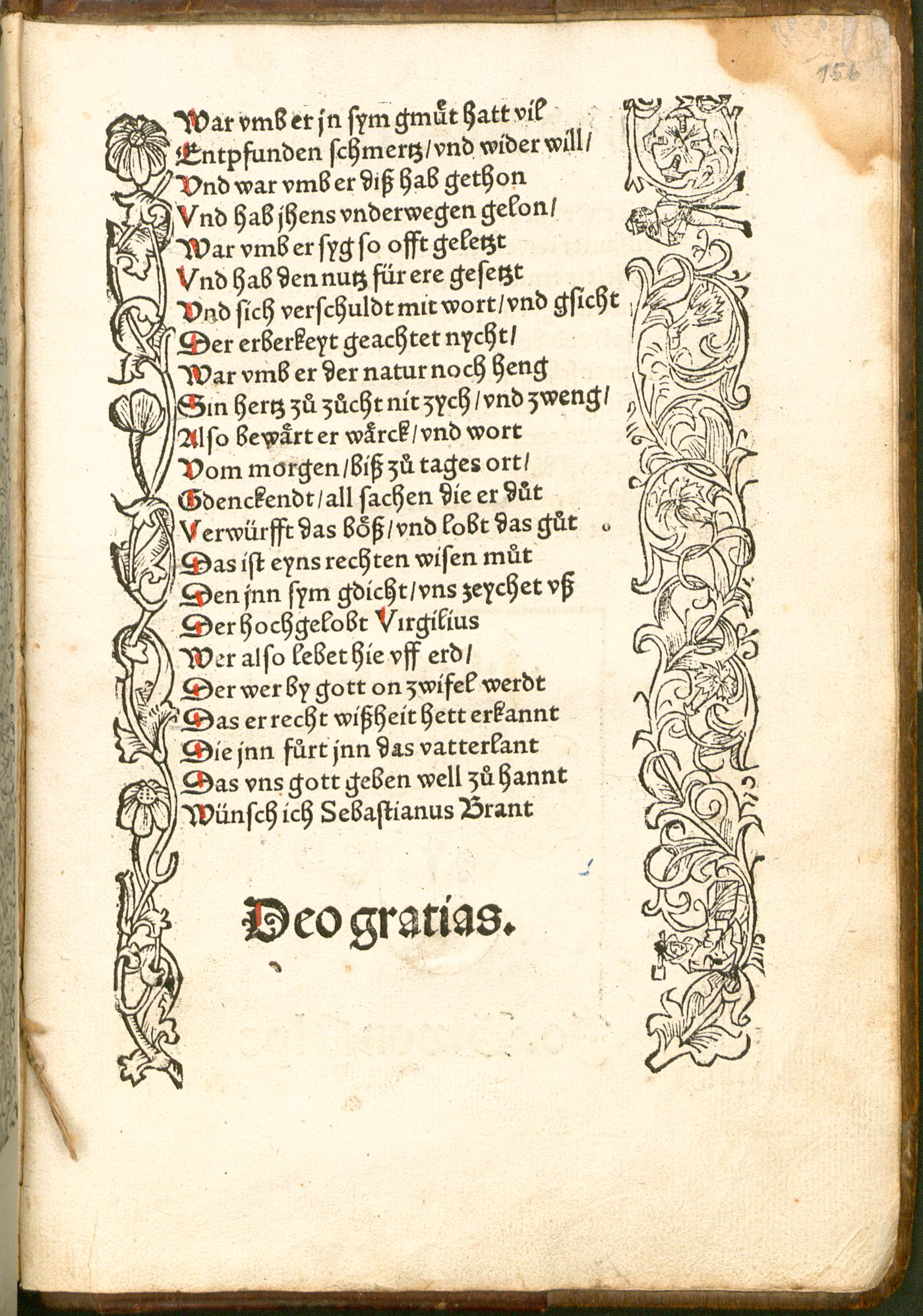 Closing leaf with Deo gratias