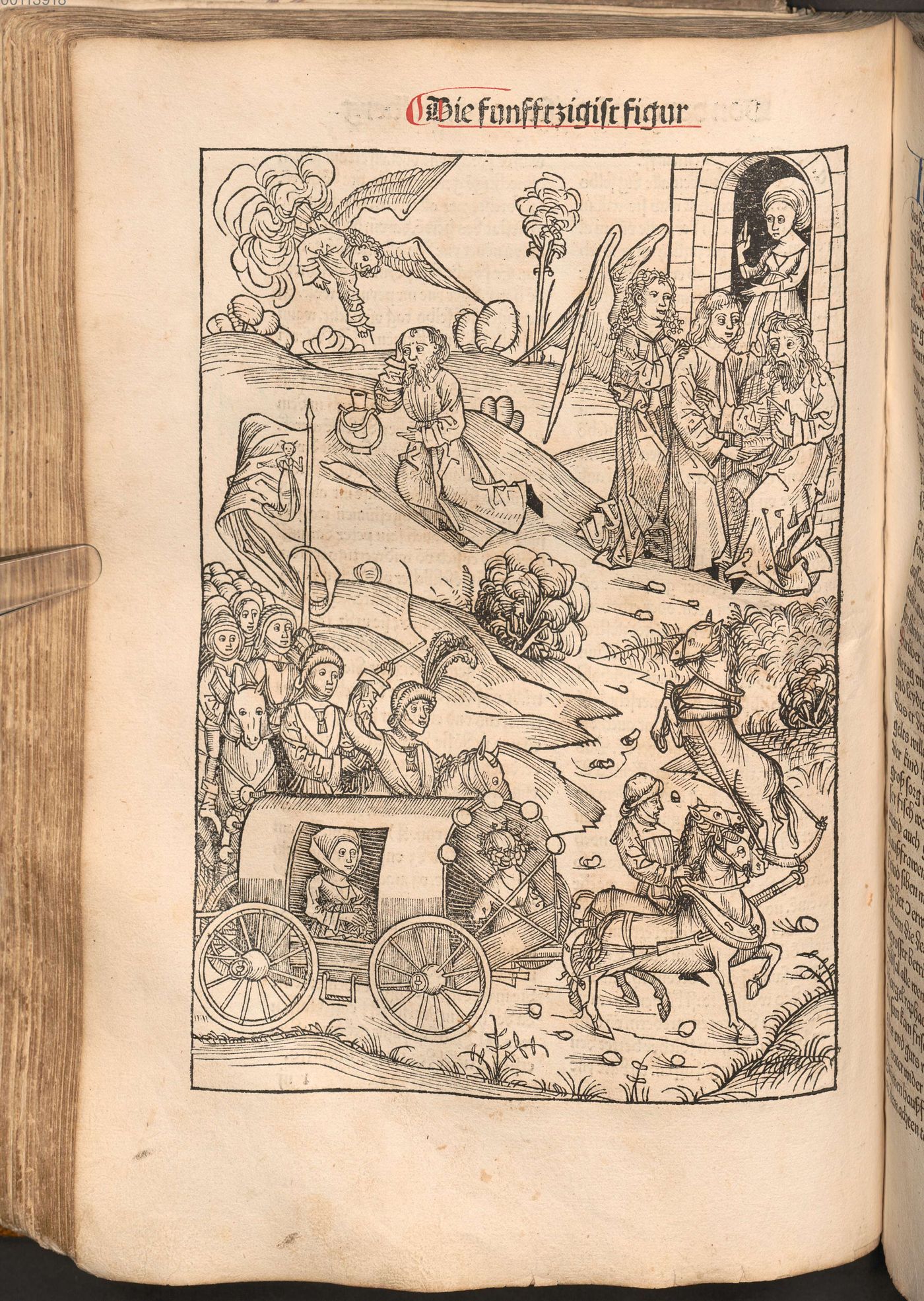 Full-page narrative woodcut: the fiftieth figure