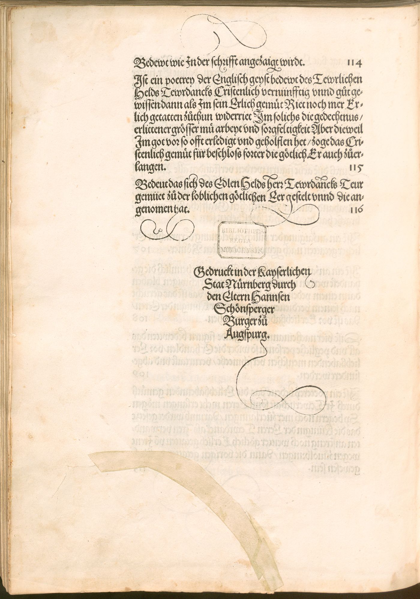 Colophon naming Nuremberg